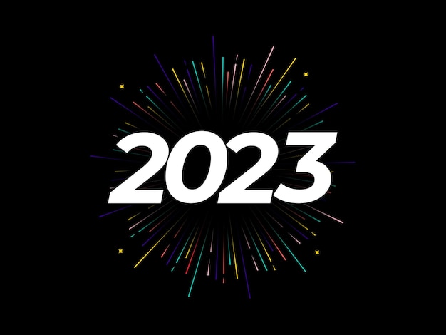 Plantilla de banner de feliz año nuevo 2023