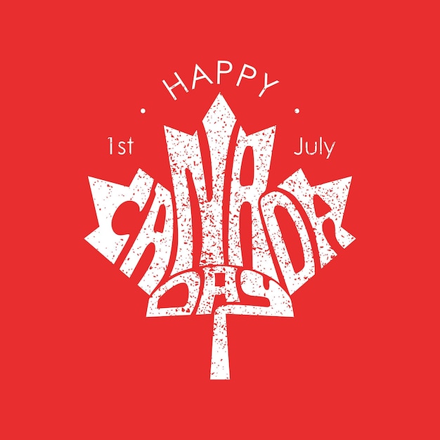 Vector plantilla de banner de feliz día de canadá