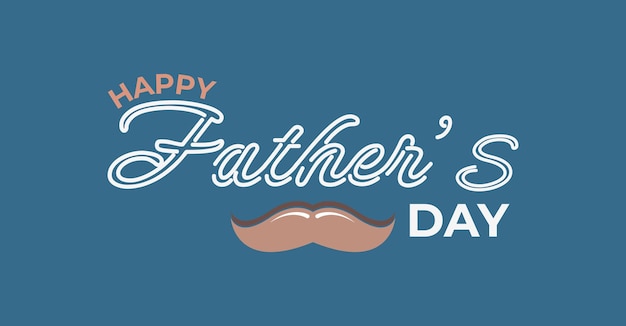 Plantilla de banner de feliz día del padre. Tarjeta de felicitación del día de padres.