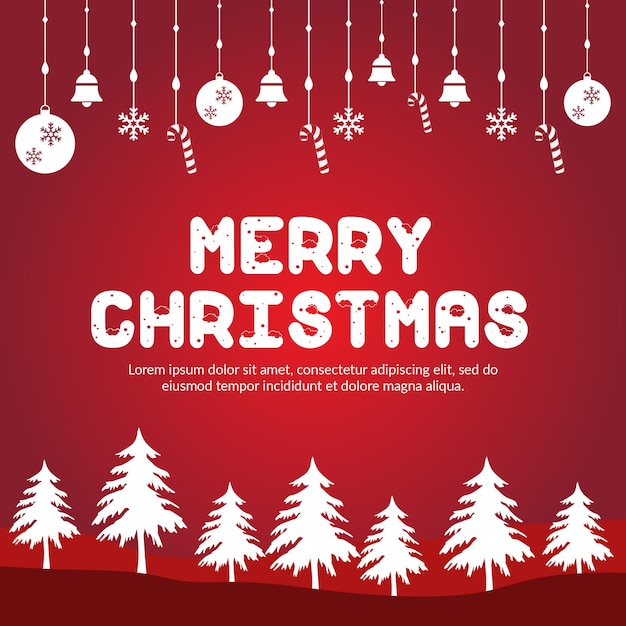 Plantilla de banner de feliz Navidad festiva