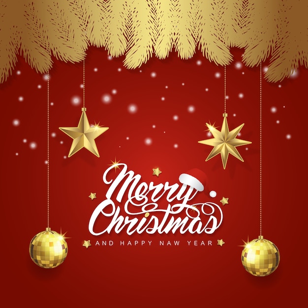 Plantilla de banner de feliz navidad y próspero año nuevo