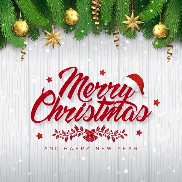 Plantilla de banner de feliz navidad y próspero año nuevo