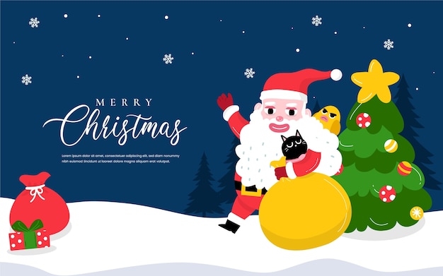 plantilla de banner de feliz navidad