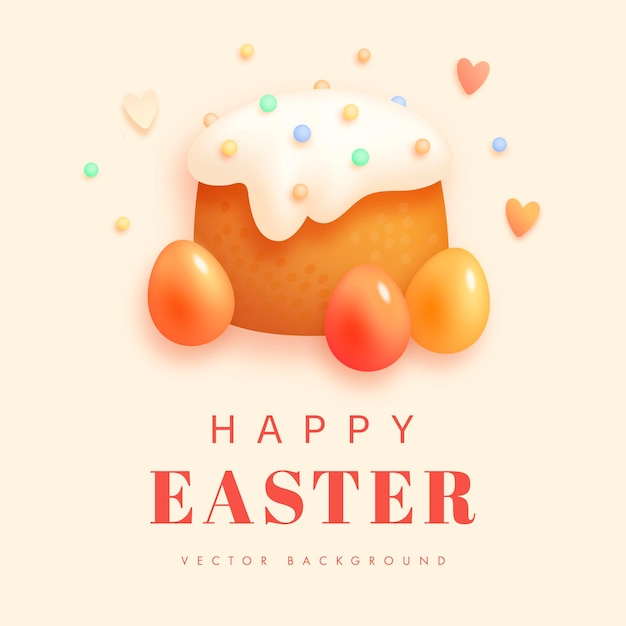 Plantilla de banner de feliz pascua
