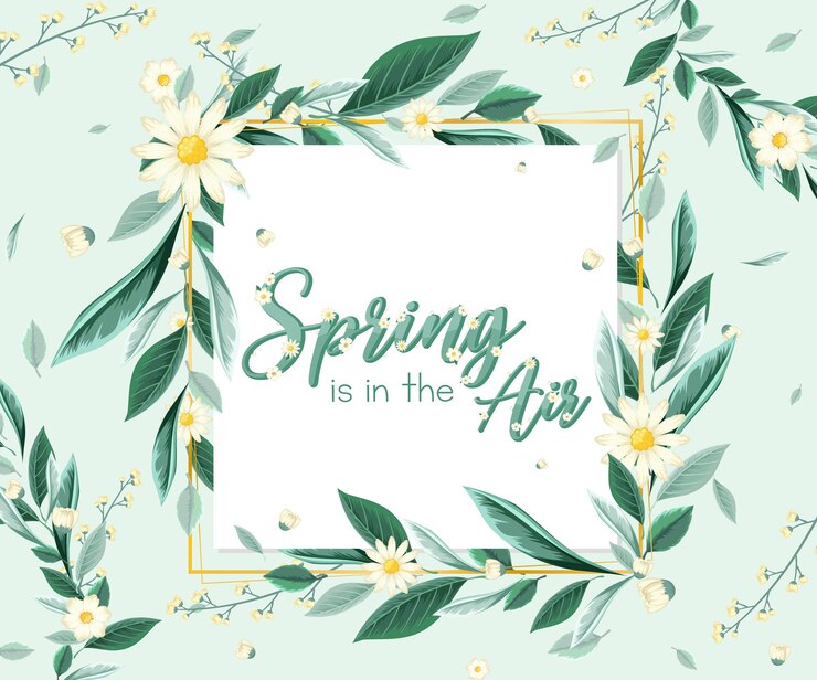 Plantilla de banner floral de primavera