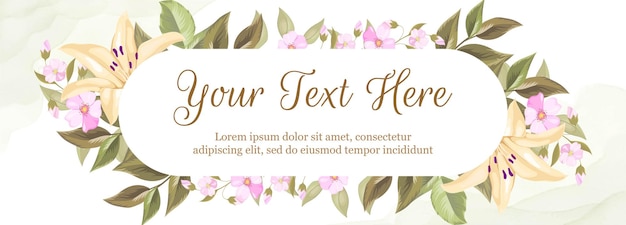 Vector plantilla de banner floral