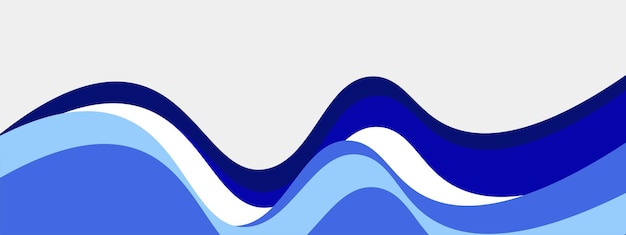 Vector plantilla de banner de gradiente azul abstracto con formas de curva de fondo dinámicas busines azules del cielo modernos