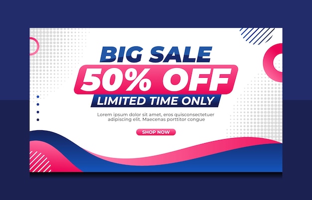 Plantilla de banner de grandes compras
