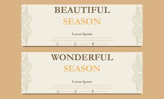 Plantilla de banner horizontal de hermosa temporada Adecuado para banner web y anuncios de Internet