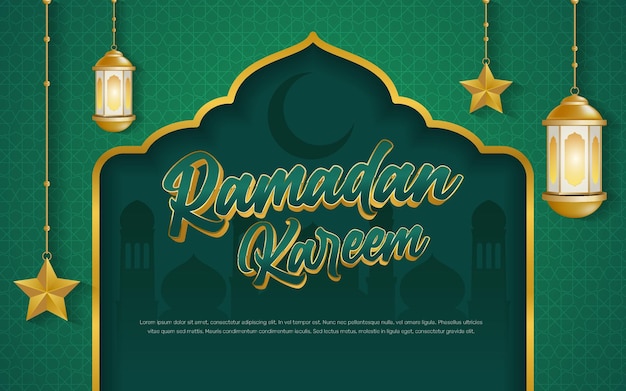 Plantilla de banner islámico de ramadán kareem