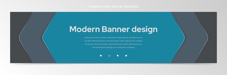 Vector plantilla de banner de linkedin abstracto moderno