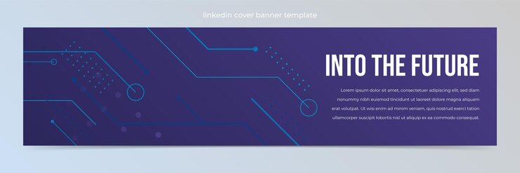 Vector plantilla de banner de linkedin de tecnología abstracta moderna