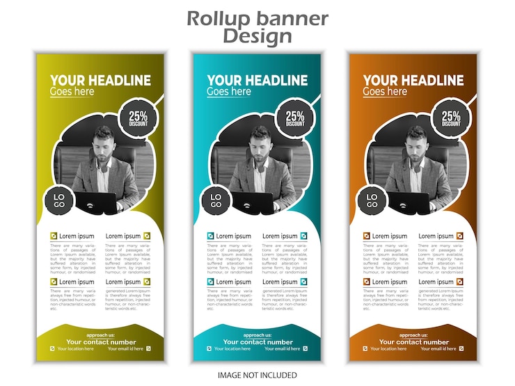 plantilla de banner de lujo creativo