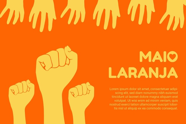 Vector plantilla de banner de maio laranja