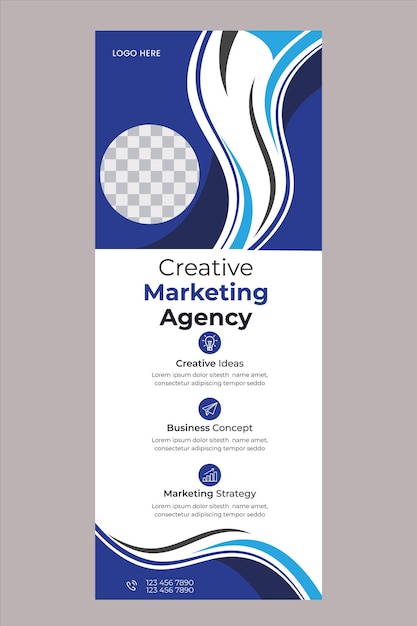 plantilla de banner de marketing digital creativo para Facebook
