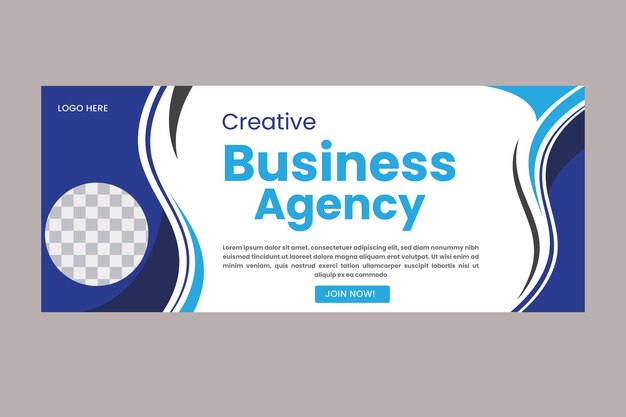 plantilla de banner de marketing digital creativo para Facebook
