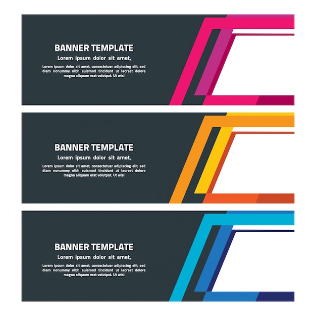 Plantilla de banner moderno abstracto