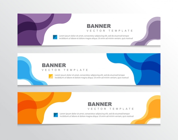 Plantilla de banner moderno abstracto