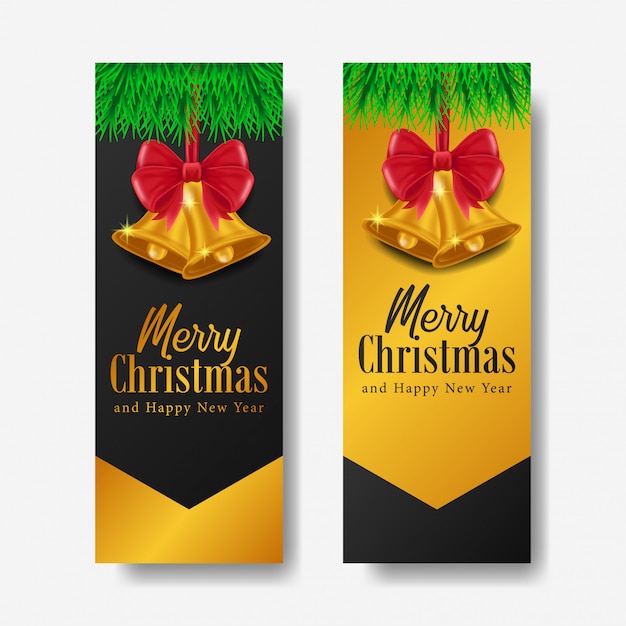 Plantilla de banner de Navidad de pie