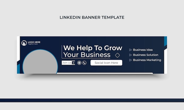 plantilla de banner de negocio de marketing digital enlazado