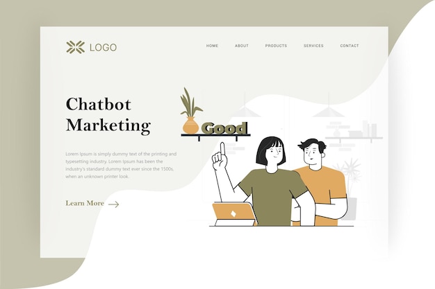 plantilla de banner de negocio de vector de ilustración