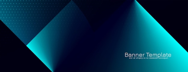 Plantilla de banner de negocios geométrico azul elegante moderno