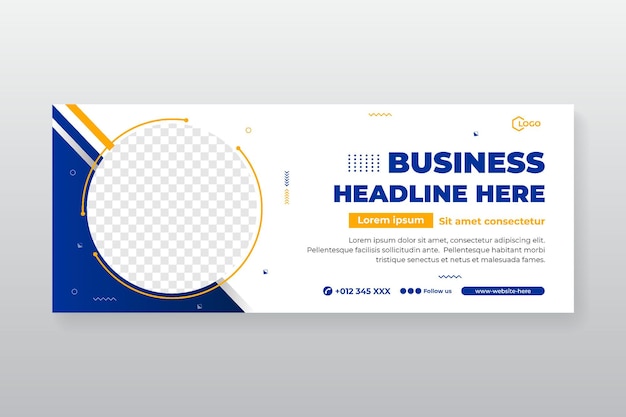Plantilla de banner de negocios moderno