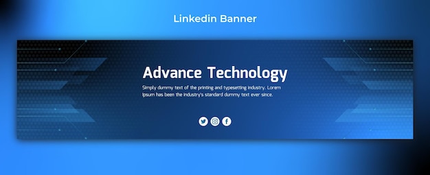 Plantilla de banner o portada vinculada a la tecnología avanzada