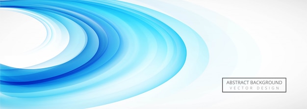 Plantilla de banner de onda azul abstracto