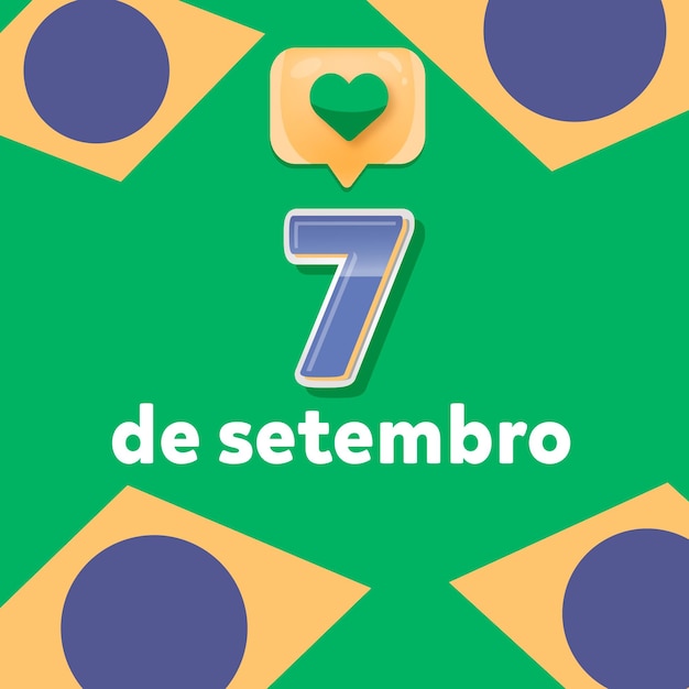 Vector plantilla de banner plano para la celebración del 7 de septiembre