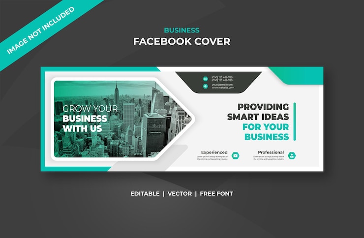 Vector plantilla de banner de portada de facebook de negocios