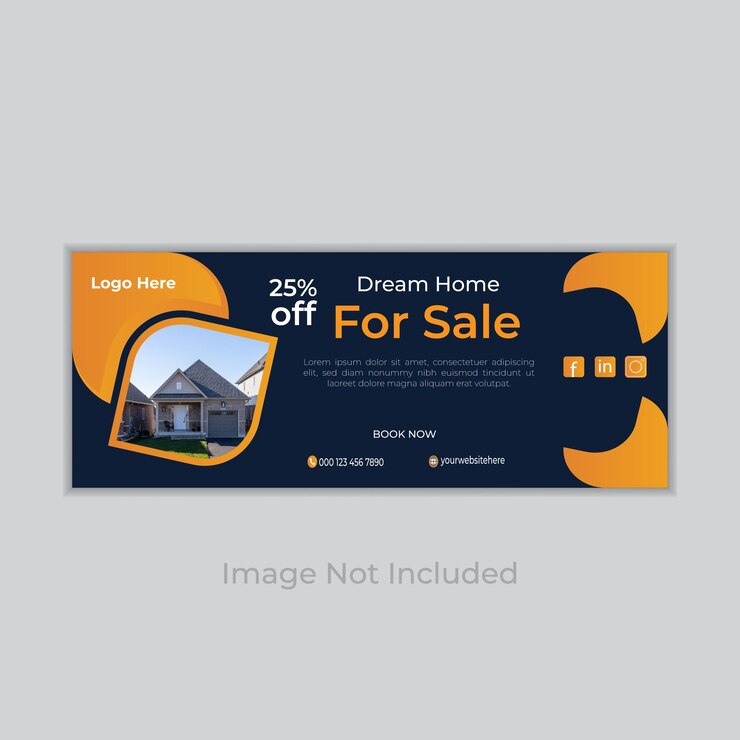 Plantilla de banner de portada de Facebook de propiedad de casa inmobiliaria