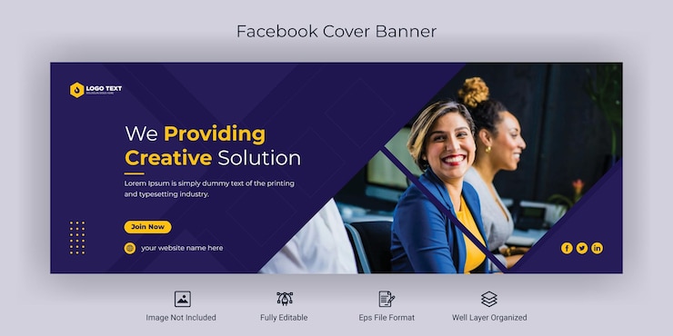 Vector plantilla de banner de portada de facebook de redes sociales de negocios corporativos