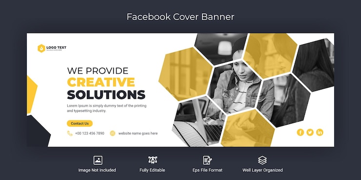 Vector plantilla de banner de portada de facebook de redes sociales de negocios corporativos