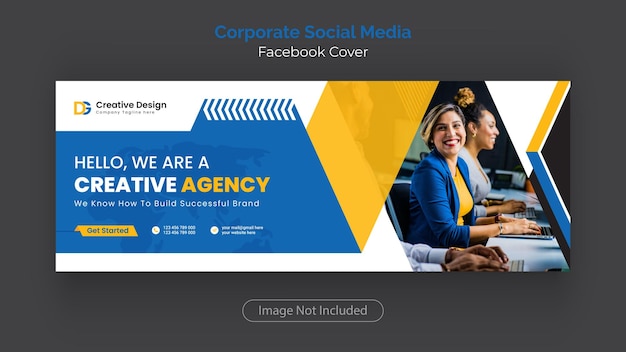 Plantilla de banner de portada de facebook de redes sociales de negocios creativos