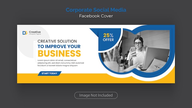 Plantilla de banner de portada de facebook de redes sociales de negocios creativos