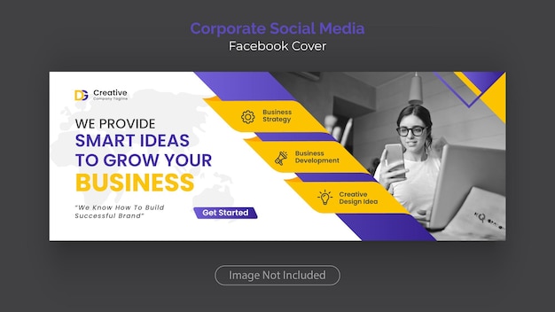 Plantilla de banner de portada de facebook de redes sociales de negocios creativos