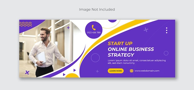 plantilla de banner de portada de marketing digital en Facebook