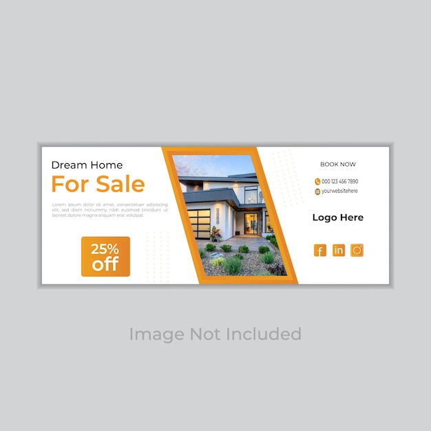 Plantilla de banner de portada de la propiedad inmobiliaria de Facebook