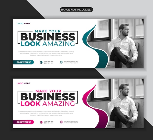 plantilla de banner de portada de Vector Business para Facebook