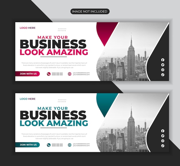 plantilla de banner de portada de Vector Business para Facebook