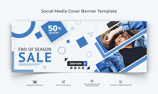 plantilla de banner de portada de venta de Facebook
