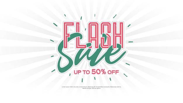 Plantilla de banner de promoción de descuento de venta flash
