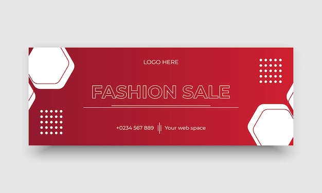 Plantilla de banner promocional para la portada de la página web de ventas de moda