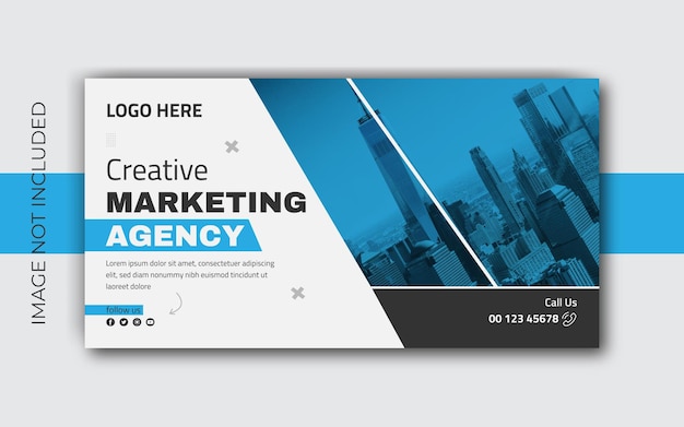 plantilla de banner de publicación de agencia de marketing creativo y vector de redes sociales o diseño de banners de publicación digital