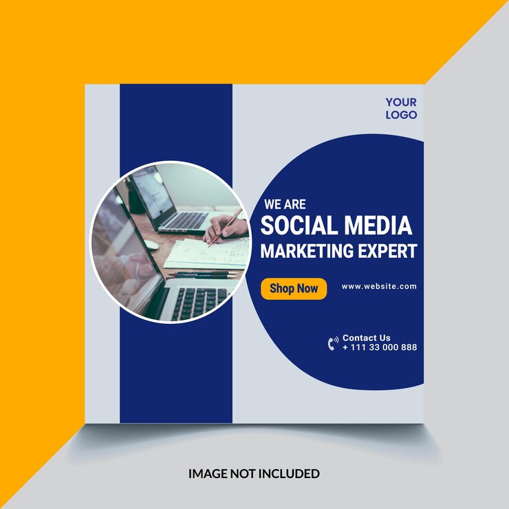 plantilla de banner de publicación de marketing en las redes sociales