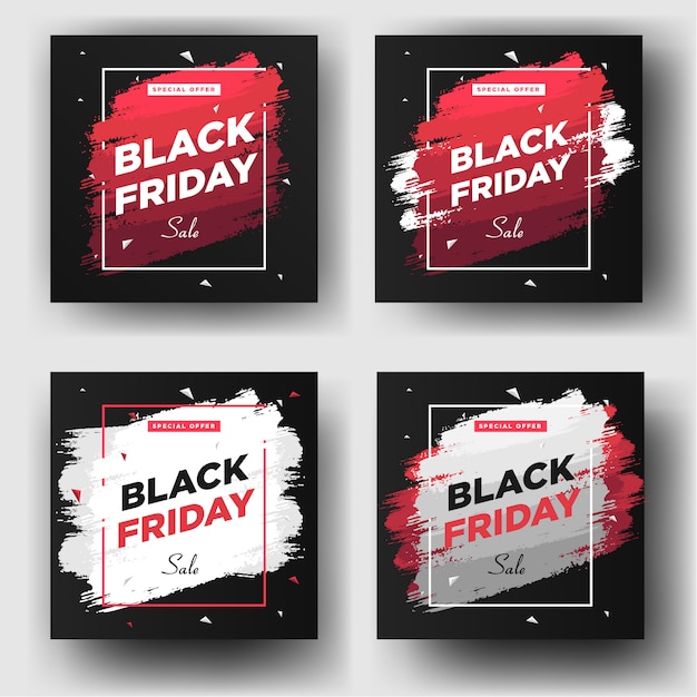 Plantilla de banner de publicación de redes sociales de black friday