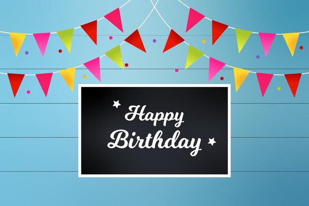 Vector plantilla de banner de publicación de redes sociales de celebración de cumpleaños feliz.