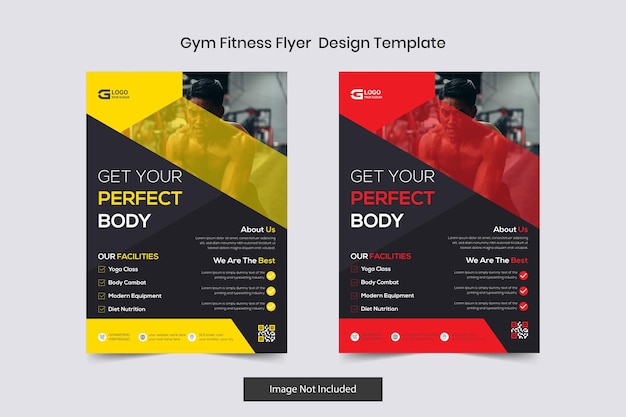 Plantilla de banner de publicación de redes sociales de gimnasio y fitness