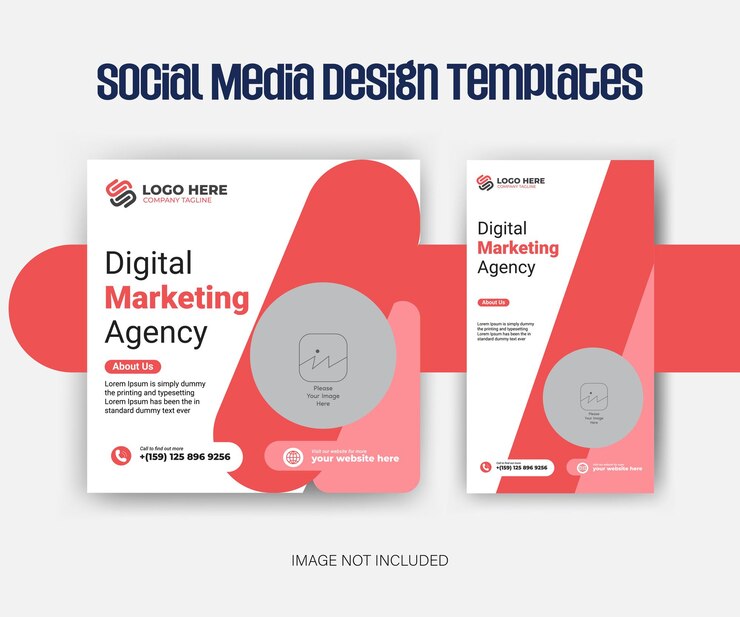 plantilla de banner de publicación de redes sociales de instagram agencia de marketing digital